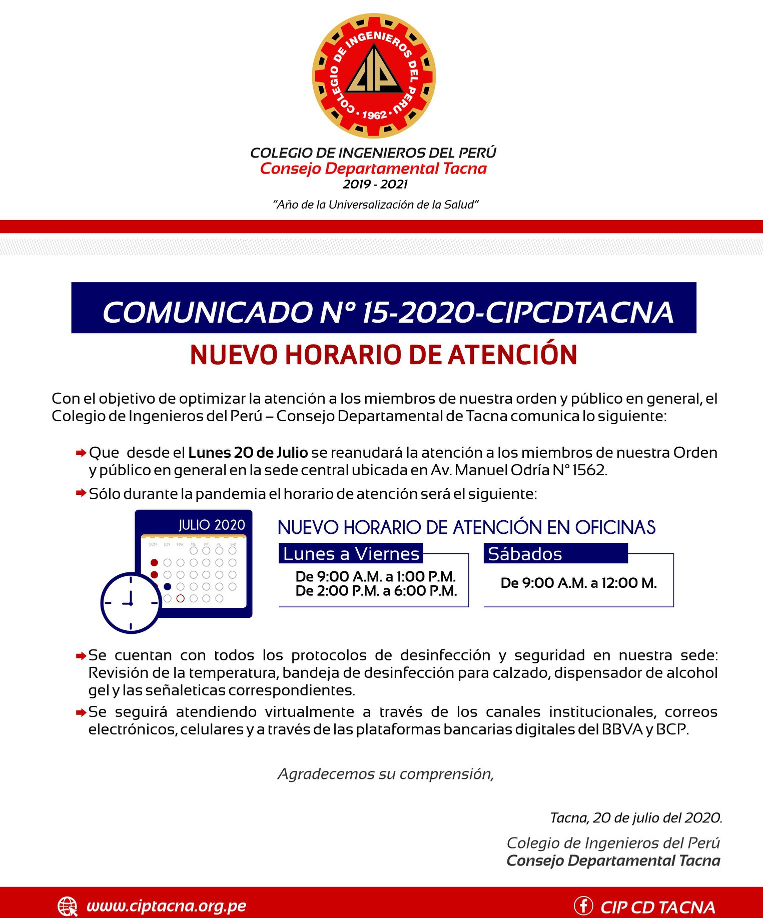 Comunicado 15-2020