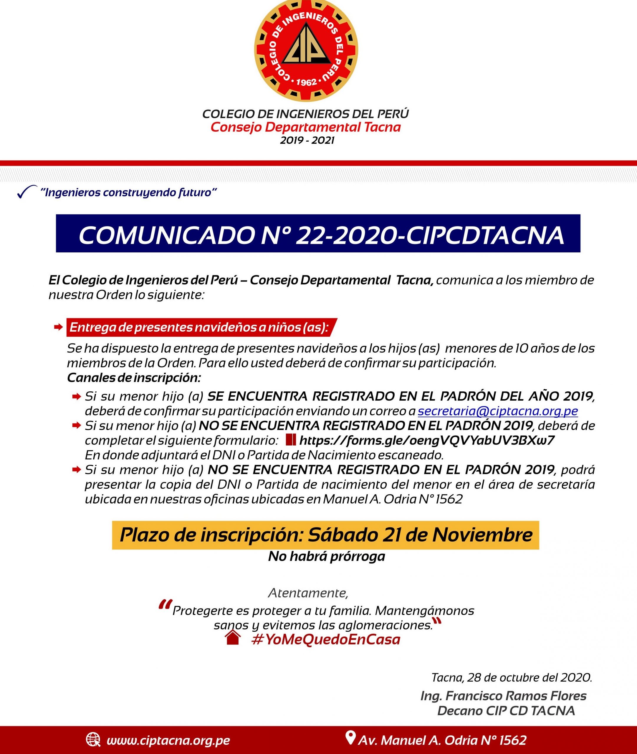 Comunicado 22-2020